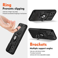 Motorola Moto G34 Sliding Camera Cover Protective Case with Ring/Stand - Noco