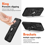 Motorola Moto G34 Sliding Camera Cover Protective Case with Ring/Stand - Noco