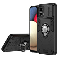 Motorola Moto G34 Sliding Camera Cover Protective Case with Ring/Stand - Black - Noco