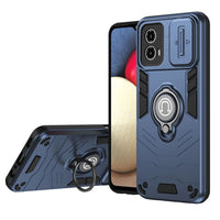 Motorola Moto G34 Sliding Camera Cover Protective Case with Ring/Stand - Blue - Noco