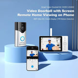 SriHome 4MP Smart Doorbell Camera and Monitor. Phone App Control and Notifications - Noco