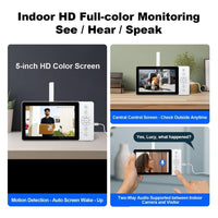 SriHome 4MP Smart Doorbell Camera and Monitor. Phone App Control and Notifications - Noco