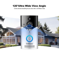 SriHome 4MP Smart Doorbell Camera and Monitor. Phone App Control and Notifications - Noco