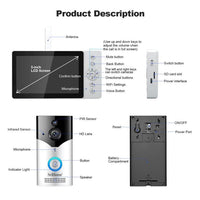 SriHome 4MP Smart Doorbell Camera and Monitor. Phone App Control and Notifications - Noco
