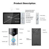 SriHome 4MP Smart Doorbell Camera and Monitor. Phone App Control and Notifications - Noco