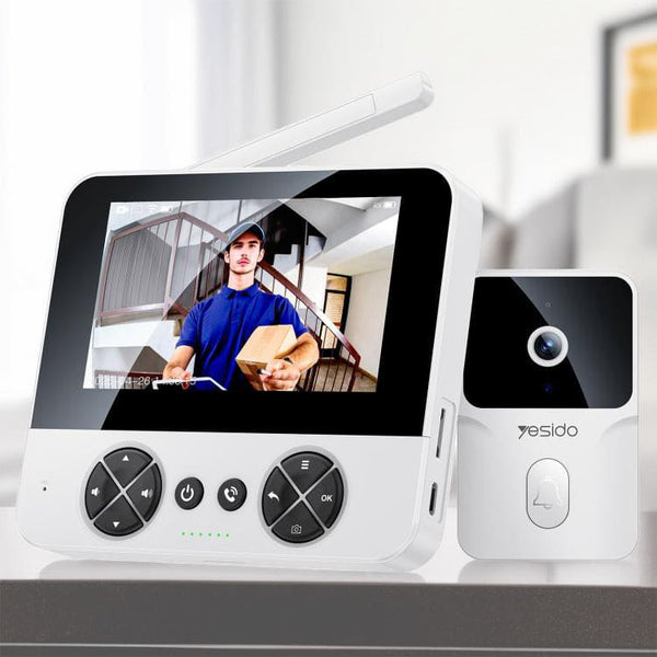 Yesido KM27 | Wireless Video Intercom Doorbell with 4.3-inch HD Display and Night Vision Camera - Yesido