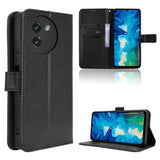 Ulefone Note59 / 59 Pro Flip Front Phone Cover Card Slots Diamond Texture - Black - Noco