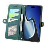 Apple iPhone 15 Geometric Flip Wallet Card Slots Zipped coin Pocket - Cover Noco