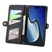 Apple iPhone 15 Pro Geometric Flip Wallet Card Slots Zipped coin Pocket - Cover Noco