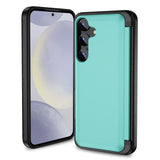 Samsung Galaxy S24 HardCase Card Holder Flip Cover - Cyan - Noco