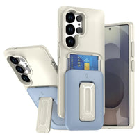 Samsung Galaxy S25 Ultra HardCase Card Holder With Kickstand - Blue - Noco