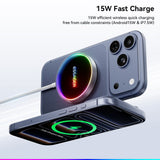 Essager WC17 RGB Magnetic Charging Pad – 15W Fast Charge for iPhone & Android - Essager