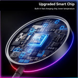 Essager WC17 RGB Magnetic Charging Pad – 15W Fast Charge for iPhone & Android - Essager