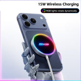 Essager WC17 RGB Magnetic Charging Pad – 15W Fast Charge for iPhone & Android - Essager