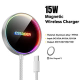 Essager WC17 RGB Magnetic Charging Pad – 15W Fast Charge for iPhone & Android - Essager