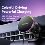 Essager ZJ31 15W Magnetic Car Wireless Charger – RGB Breathing Light & Fast Charge - Essager