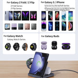 F16A Fold/Flip/Normal Phone 15W Wireless Charging Station Watch and Pods - Noco