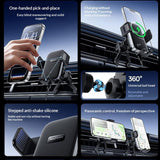 Yesido C318 15W Wireless Charging Mount | 15W Fast Charge Clamping Holder - Yesido
