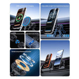 Yesido C319 15W Magnetic Wireless Charging Car Mount | 15W Fast Charge Vent Clamping Holder - Yesido