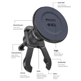 Yesido C319 15W Magnetic Wireless Charging Car Mount | 15W Fast Charge Vent Clamping Holder - Yesido