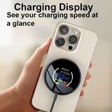 Yeside DS28 15W Magnetic Wireless Charger LED Charging Speed Display - Yesido