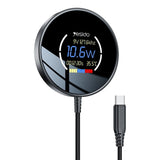 Yeside DS28 15W Magnetic Wireless Charger LED Charging Speed Display - Yesido