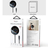 Yeside DS28 15W Magnetic Wireless Charger LED Charging Speed Display - Yesido