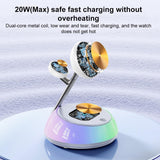 Yeside DS31 15W 3-in-1 Magnetic Wireless Charging Station RGB LED - Yesido