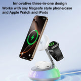 Yeside DS31 15W 3-in-1 Magnetic Wireless Charging Station RGB LED - Yesido