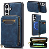 Samsung Galaxy A57 LC MagSafe Ring Detachable Zipper Wallet Case - Blue - Noco