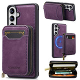 Samsung Galaxy A57 LC MagSafe Ring Detachable Zipper Wallet Case - Purple - Noco