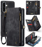 Samsung Galaxy A36 5G CaseMe 008 2-In-1 Wallet with Detachable Cover 8 Card Slots + Zip Pocket - Black - CaseMe