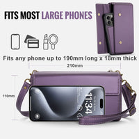 Universal CaseMe ME20 Phone Crossbody Wallet Shoulder and Wrist Strap Holds 7 Cards
