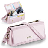 CaseMe ME30 Max Phone Crossbody Wallet Shoulder and Wrist Strap Card Slots - Pink - CaseMe