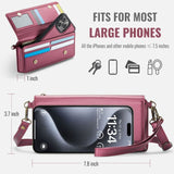 Universal CaseMe ME30 Phone Crossbody Wallet Shoulder and Wrist Strap Card Slots - CaseMe