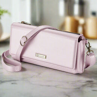 Universal CaseMe ME30 Phone Crossbody Wallet Shoulder and Wrist Strap Card Slots - Pink - CaseMe