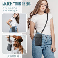 CaseMe ME40 Phone Crossbody Wallet Shoulder and Wrist Strap Card Slots - CaseMe