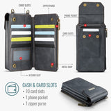 CaseMe ME40 Phone Crossbody Wallet Shoulder and Wrist Strap Card Slots - CaseMe