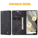 Google Pixel 8 CaseMe 013 Wallet Flip Cover with Magnetic Closing Card Slots - Cover CaseMe