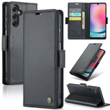 Samsung Galaxy A24 4G CaseMe 023 Wallet Flip Cover RFID Protection Card Holder - Black - Cover Noco