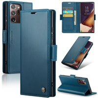 Samsung Galaxy Note 20 Ultra CaseMe 023 Wallet Flip Cover RFID Protection Card Holder - Blue - Cover Noco