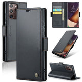 Samsung Galaxy Note 20 Ultra CaseMe 023 Wallet Flip Cover RFID Protection Card Holder - Black - Cover Noco