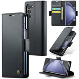 Samsung Galaxy Z Fold 5 CaseMe 023 Wallet Flip Cover RFID Protection Card Holder - Black - Cover Noco