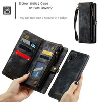 Samsung Galaxy A12 CaseMe C30 Multifunction Wallet Zip Pocket 8 Card Slots - Cover CaseMe