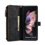 Samsung Galaxy Z Fold 3 5G CaseMe C30 Multifunction Wallet Zip Pocket Multiple Card Slots