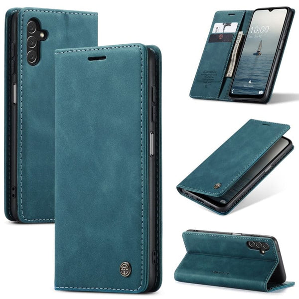 Samsung Galaxy A34 CaseMe 013 Wallet Flip Cover Magnetic Closing Card Slots - Blue