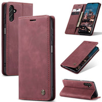 Samsung Galaxy A34 CaseMe 013 Wallet Flip Cover Magnetic Closing Card Slots - Red