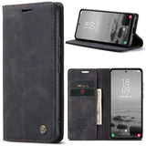 Samsung Galaxy A54 CaseMe 013 Wallet Flip Cover Magnetic Closing Card Slots - Black