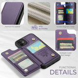 Apple iPhone 12 / 12 Pro CaseMe C22 PU Leather Card Wallet Cover - CaseMe