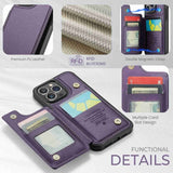 Apple iPhone 13 Pro CaseMe C22 PU Leather Card Wallet Cover - CaseMe